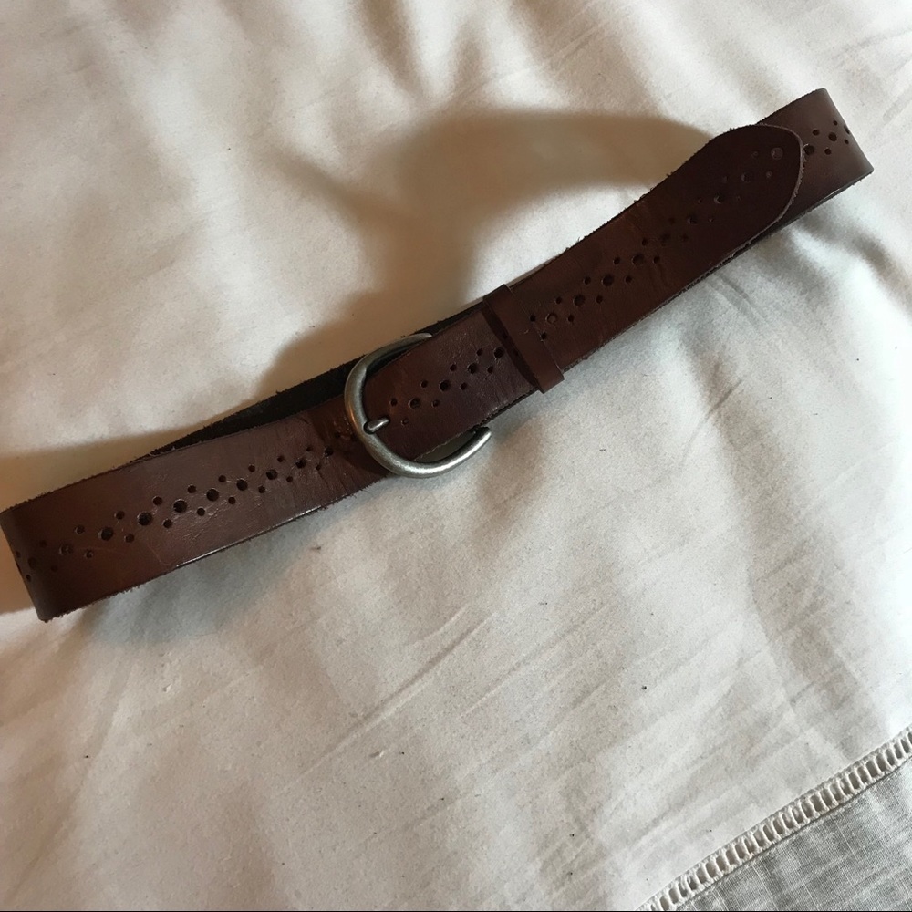Brown leather belt